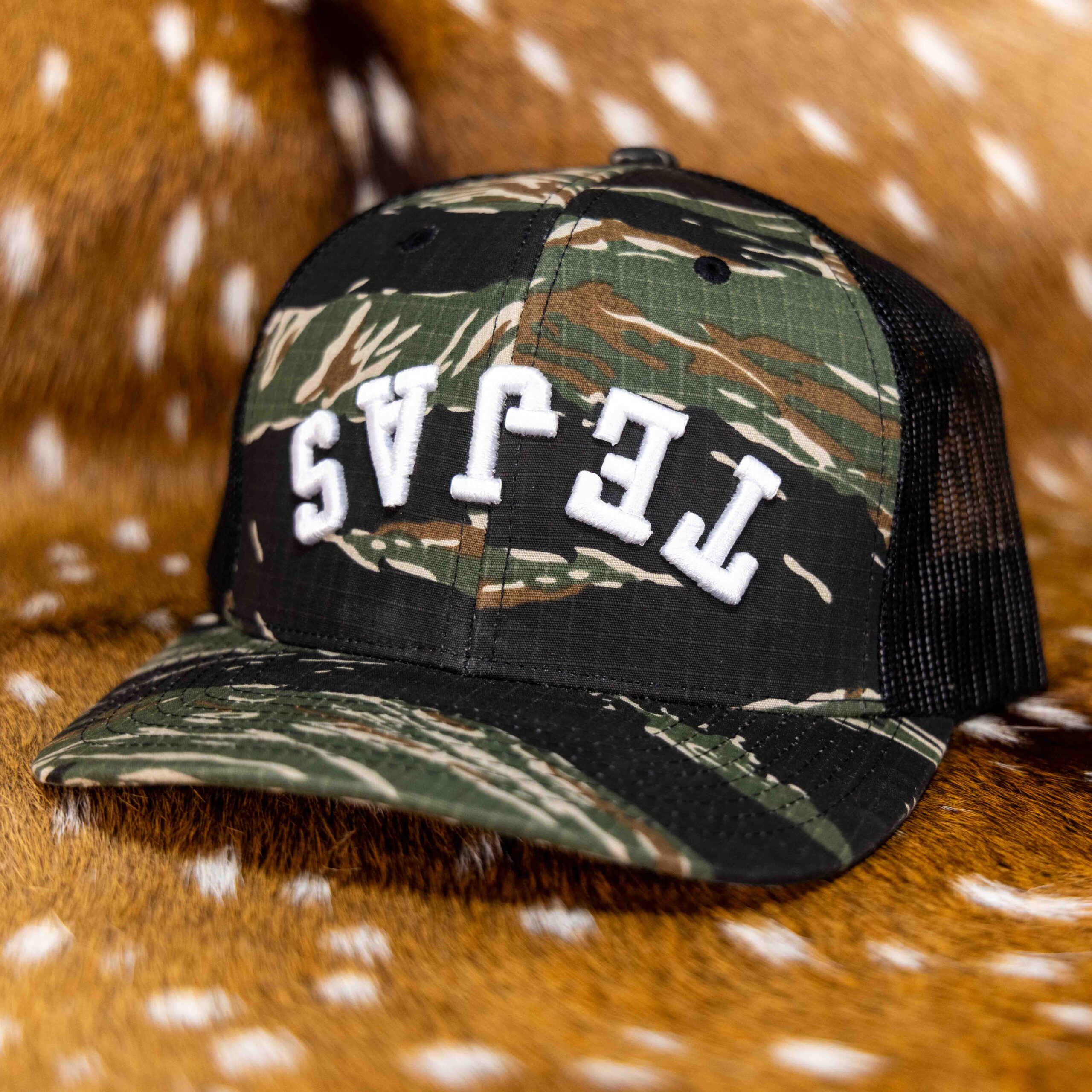THC Camo Trucker — Black Tiger Stripe